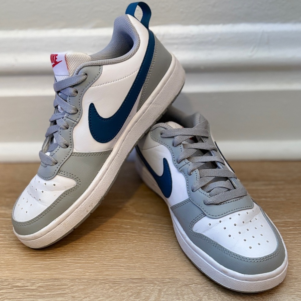 Nike Court - White, Blue and Gray Sneakers Classic Low-Top Design